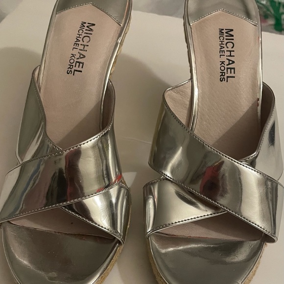 Michael Kors Silver Mules - Picture 4 of 14